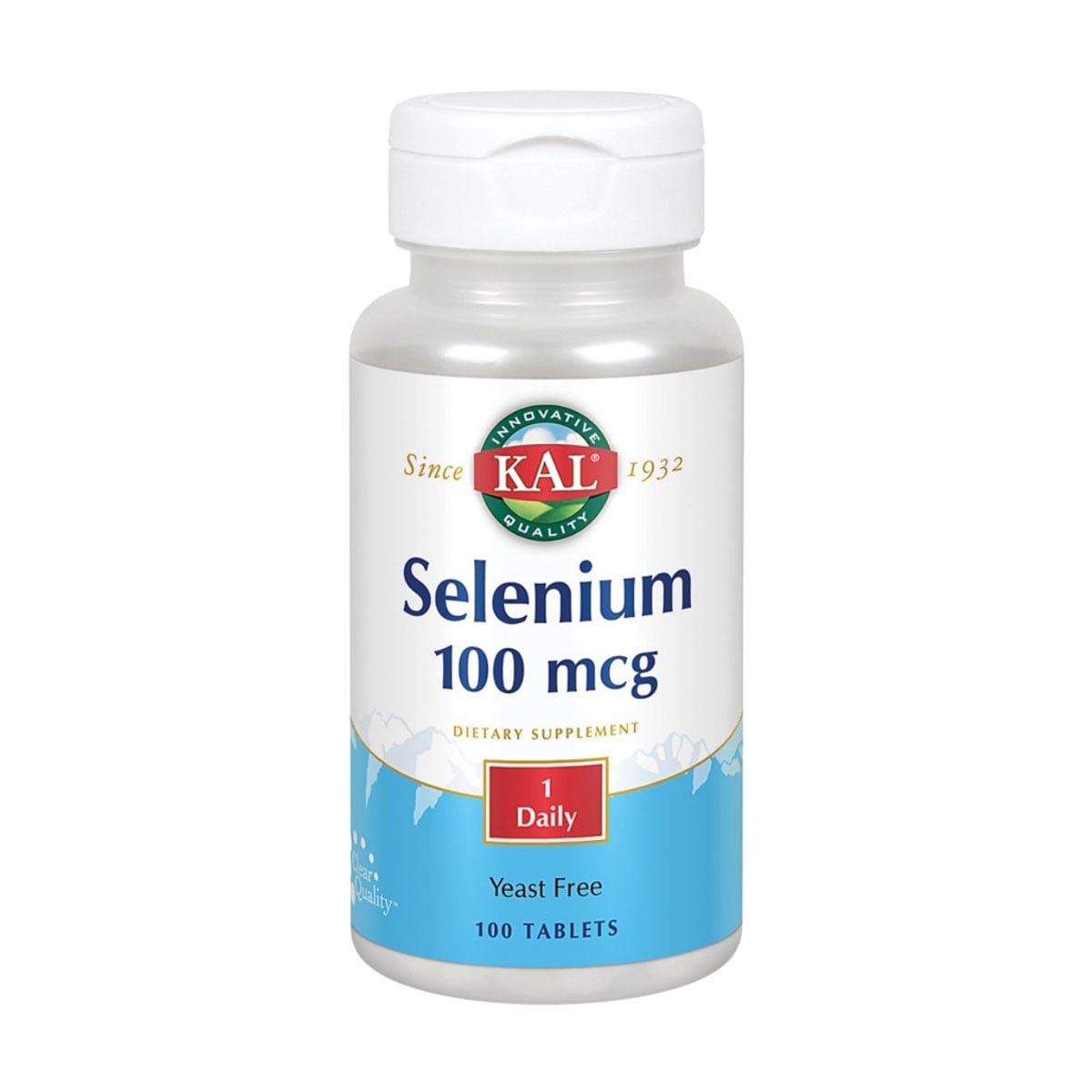 Селен KAL Selenium без дріжджів, 100 мкг, 100 таблеток
